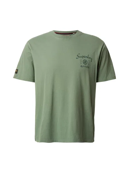 Superdry & Co Tricou TOKYO NARRATIVE oliv / închis verde