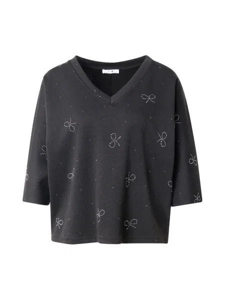 Hailys Tricou / argintiu negru