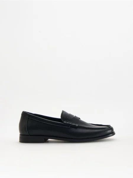 Reserved Mocasini din piele negru