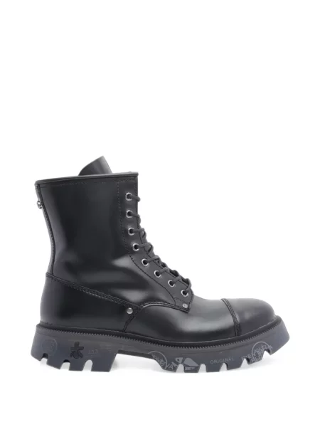 Botine Premiata cu șireturi din dantelă negru