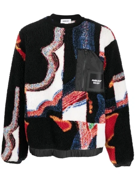 Hanorac Ambush cu imagine cu imprimeu abstract negru