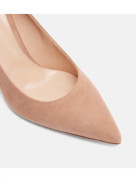 Pantofi cu toc Gianvito Rossi din piele de căprioară bej