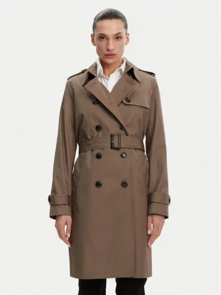 Trenčkot Tommy Hilfiger kaki