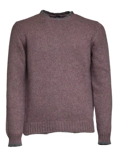 Pulover Fedeli cu decolteu rotund violet