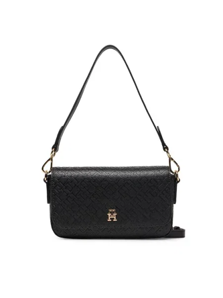Τσάντα Tommy Hilfiger Th Icon Conv Crossover Mono Black Universal μαύρο