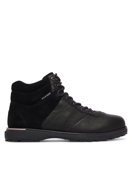 Auliniai batai Tommy Hilfiger Corporate Outdoor Warm Lth Boot juoda