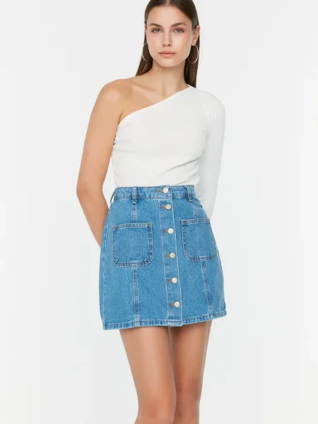 Fusta mini Trendyol albastru