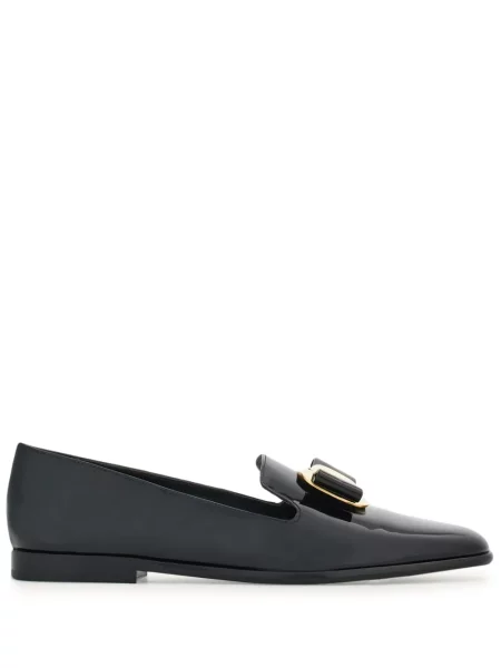 Kožené loafers Ferragamo černé
