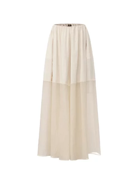 Pantaloni palazzo Elywood alb