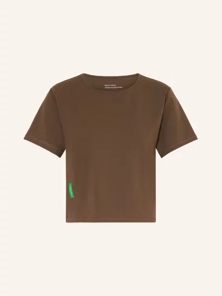 District Vision Funkční Tričko Boxy Soft Interlock hnědá