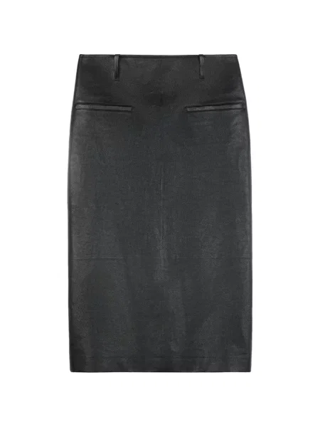 Fustă din piele Tod's negru