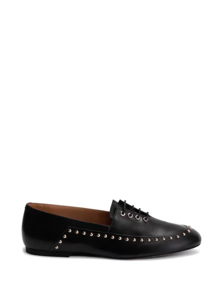Pantofi loafer Jil Sander cu șireturi din dantelă negru