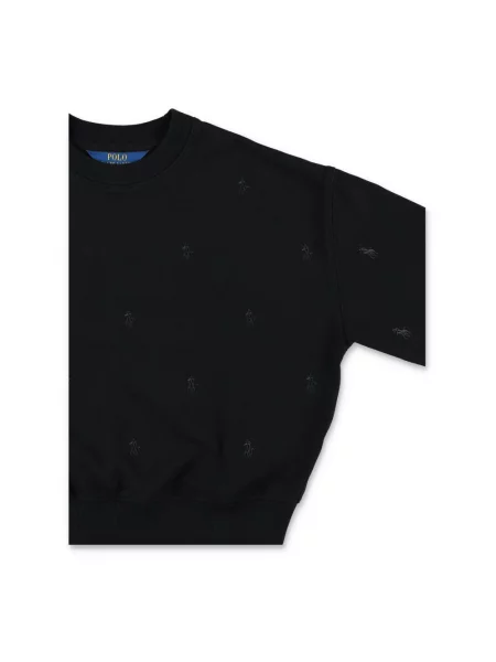 Bluza polarowa Polo Ralph Lauren polarowa z kołnierzem czarna