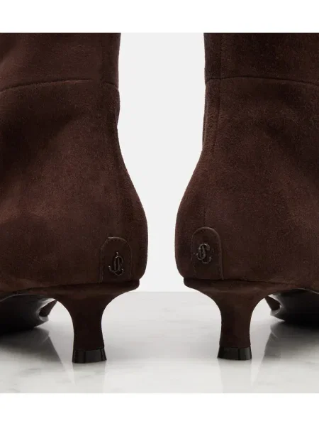 Cizme scurte Jimmy Choo din piele de căprioară maro