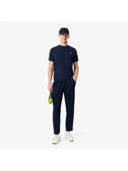 Lacoste T-Shirt Z Okrągłym Dekoltem Regular Fit granatowy