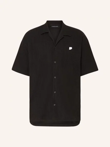 Pegador Koszula Z Klapami Libco Comfort Fit schwarz czarna