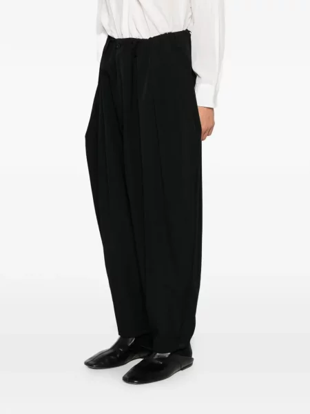 Панталон Yohji Yamamoto с драперии черно