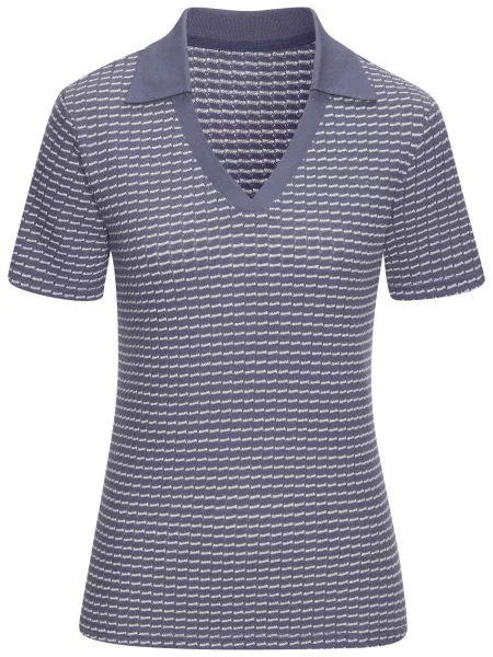 VIVANCE Majica marine / naravno bela