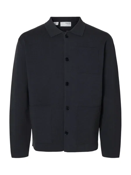 SELECTED Pletena jopa SLHMIKE nočno modra