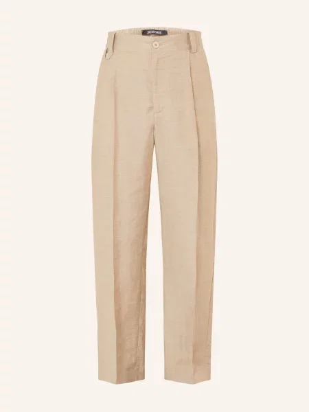 Jacquemus Kalhoty Le Pantalon Croisiere Z Lnu beige béžové