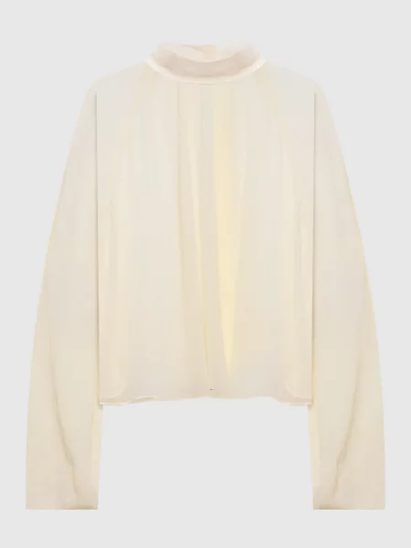 Блуза AFFETTO з ефектом жатки Max & Co жовта