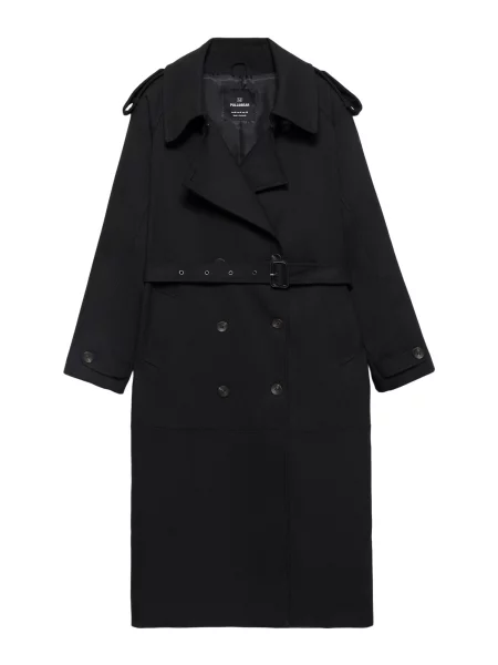 Pull&Bear Prehoden plašč črna