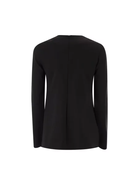 Top Max Mara z okrągłym dekoltem czarny