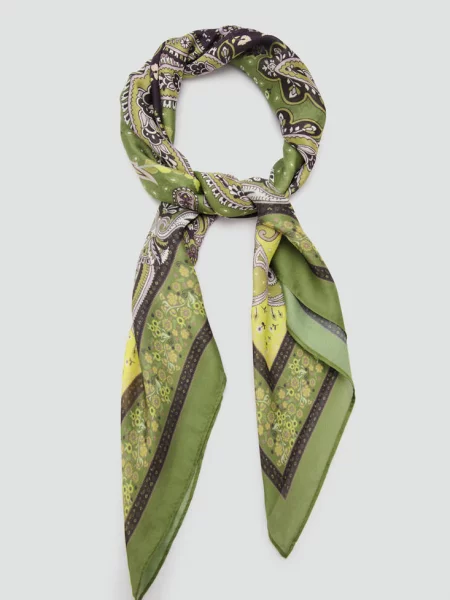 Chustka ze wzorem paisley Kobieta uniwersalny MANGO zielony