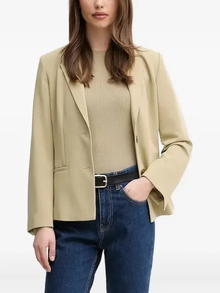 Sacou Sisley cu rever verde