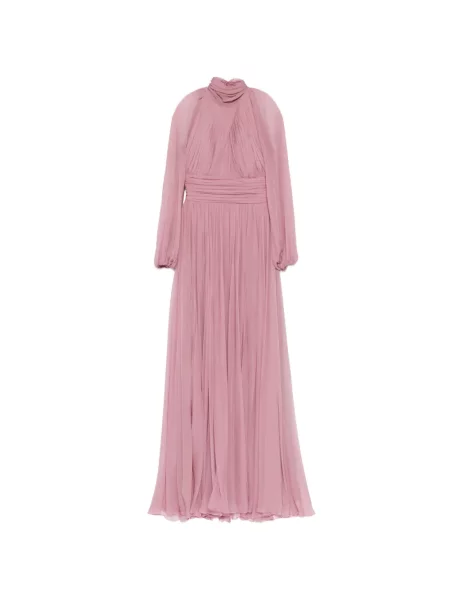 Maxi rochie maxi Zuhair Murad de mătase de costum roz