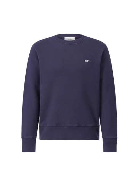 Haftowana bluza nierozpinana Autry z dekoltem w kształcie litery U niebieska