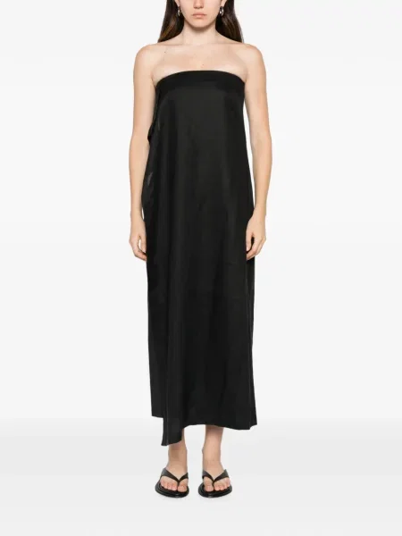 Rochie Liviana Conti asimetrică drapată negru