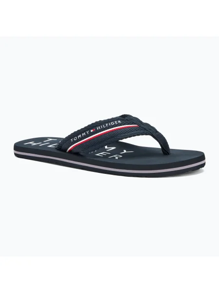Мъжки джапанки Tommy Hilfiger Web Beach Sandal desert sky синьо