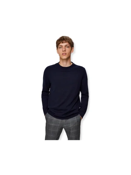 Sacou Selected tricotate albastru închis