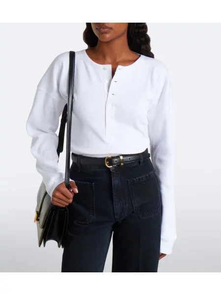 Top Victoria Beckham tricotate alb