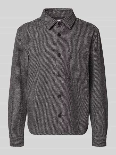 Kurtka koszulowa o kroju regular fit ze wzorem w paski model ‘MICAH’ Only & Sons