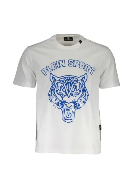 Tricou sport Plein Sport cu imagine alb