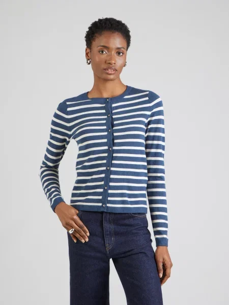 VERO MODA Geacă tricotată VMHAPPY bleumarin alb