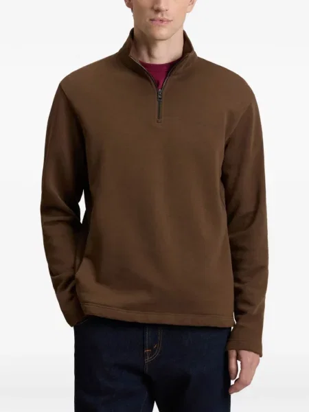 Hanorac cu fermoar Woolrich maro