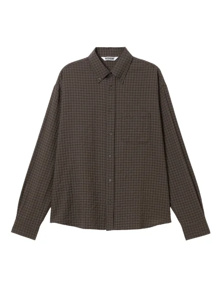 WEEKDAY Košile čokoládová / tmavě hnědá