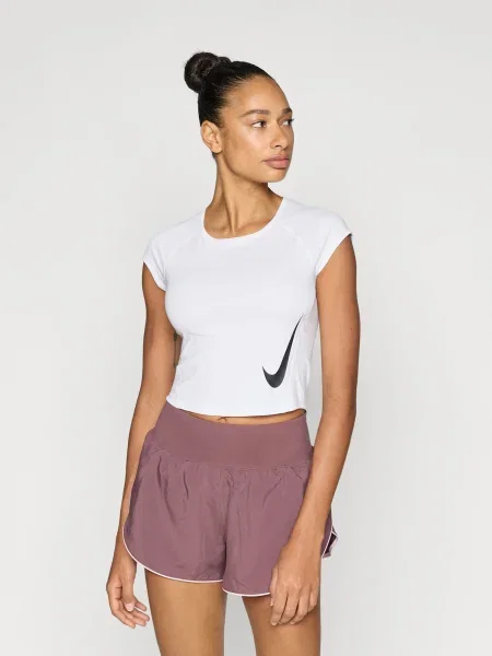 NIKE Funkcionalna majica TEMPO SWOOSH črna bela