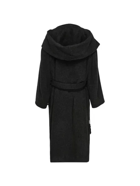 Cu centură palton Yohji Yamamoto cu glugă gri