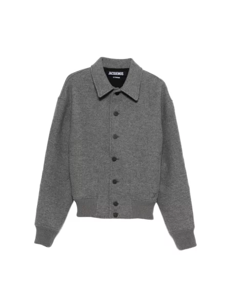 Kurtka bomber Jacquemus filcowy szary