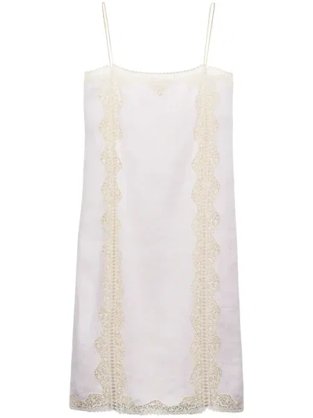 Rochie midi Prada de in până la genunchi de costum alb