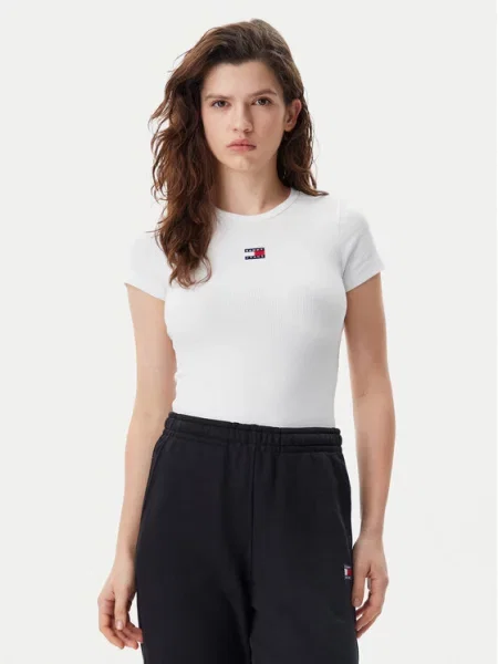 T-Shirt Tommy Jeans λευκό