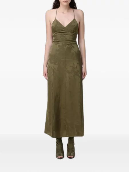 Rochie maxi Armani Exchange din satin verde