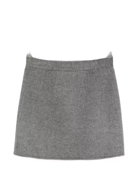 Fusta mini Semicouture de lână plic gri
