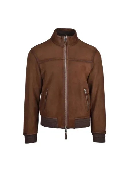 Kurtka skórzana The Jack Leathers brązowa