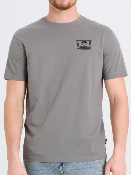 Sinsay Koszulka z nadrukiem SmileyWorld® szary