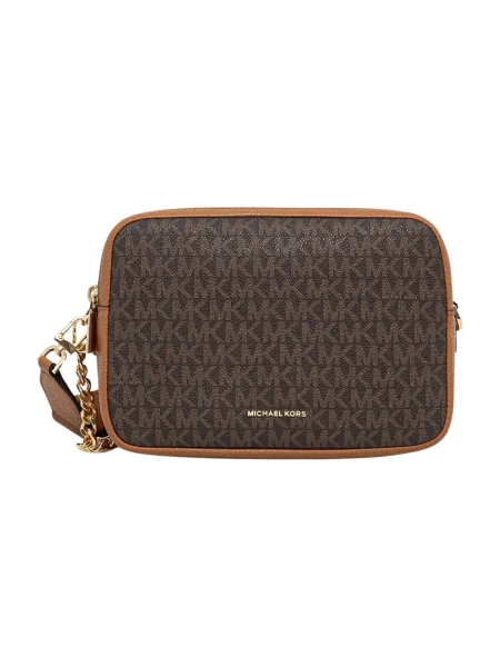 Torebka crossbody Michael Michael Kors z logo brązowa